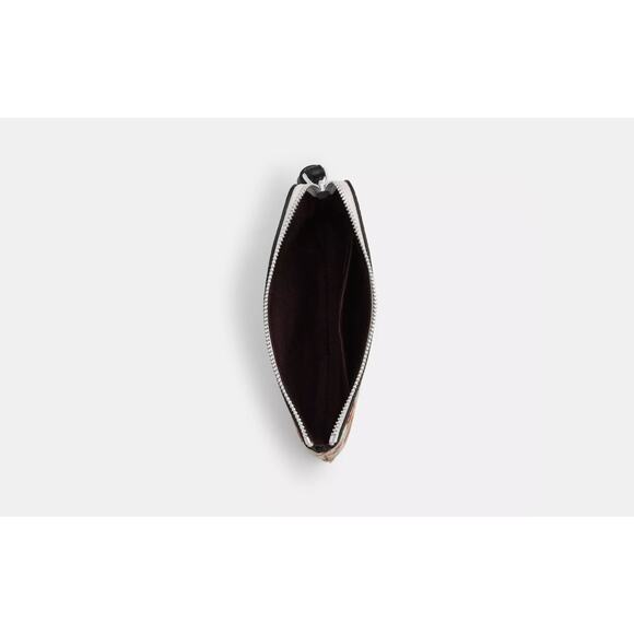 Coach Corner Zip Wristlet With Floral Print In Canvas/Silver/Chalk Multi CBP21 - Picture 4 of 6